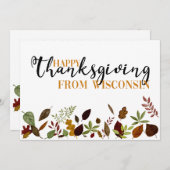 Wisconsin Fall Foliage Erntedank Card Feiertagskarte (Vorne/Hinten)