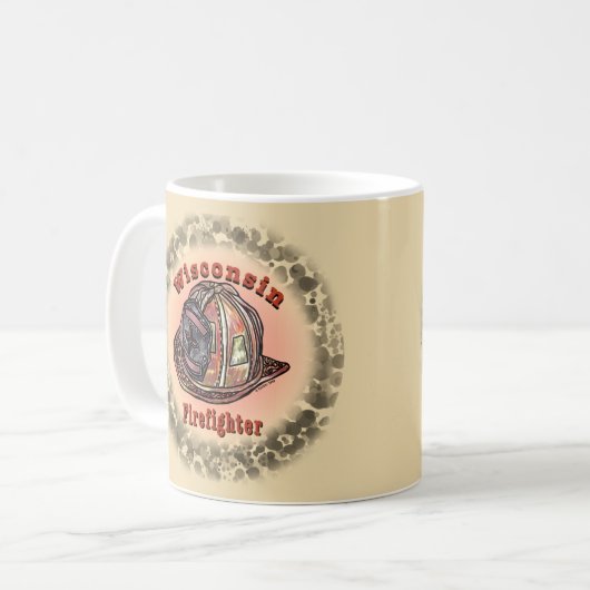 Wisconsin Firefighter-Tasse Kaffeetasse (Vorderseite Links)