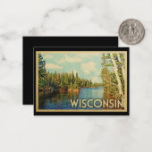 Wisconsin-flache Note-Karte Mitteilungskarte (Vorderseite/Rückseite Beispiel)
