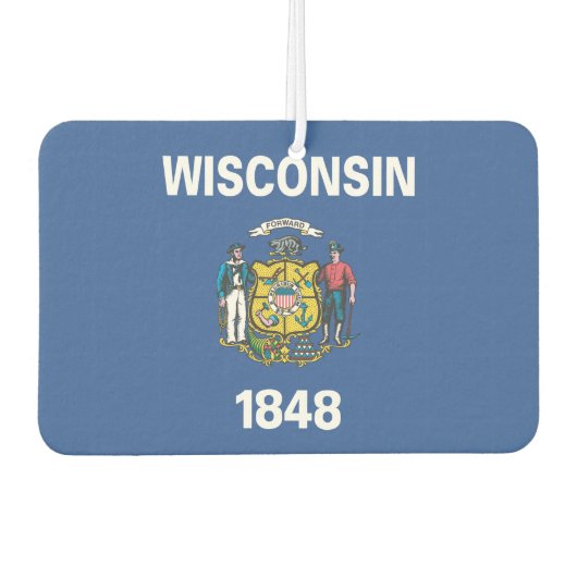 WISCONSIN-Flag - Autolufterfrischer (Vorderseite)