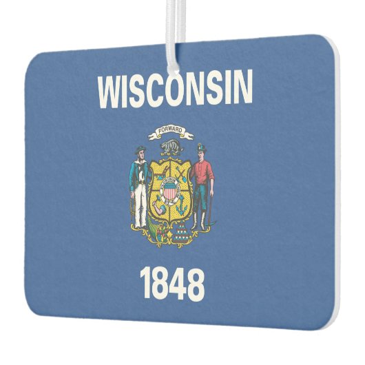 WISCONSIN-Flag - Autolufterfrischer (Links)