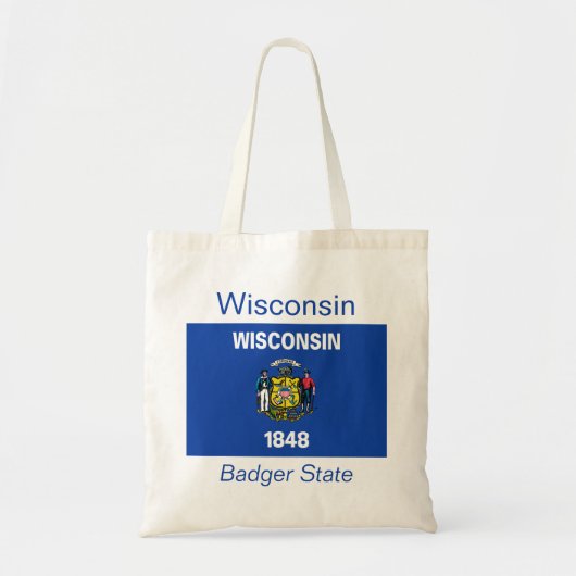 Wisconsin Flag Bag Tragetasche (Vorne)