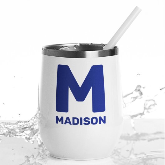 Wisconsin Flag & Blume Blue Violet Individuelle Na