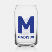 Wisconsin Flag & Blume Blue Violet Individuelle Na Dosenglas (Rückseite)