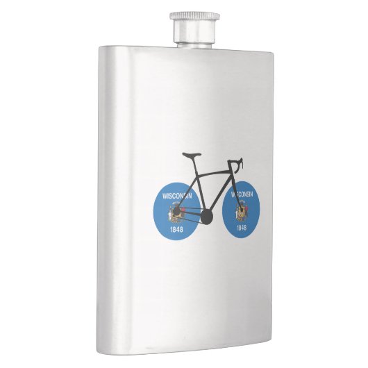 Wisconsin Flag Cycling Flachmann (Rechts)