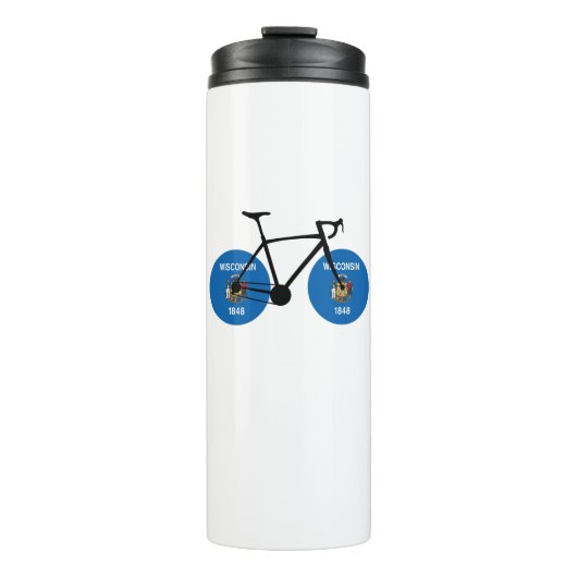 Wisconsin Flag Cycling Thermosbecher (Vorderseite)