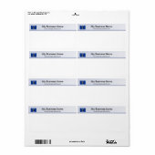 Wisconsin Flag Header Shipping Label (Vorne)