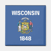WISCONSIN FLAG MAGNET (Vorne)