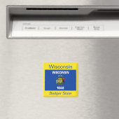 Wisconsin Flag Magnet (In Situ (Geschirrspüler))