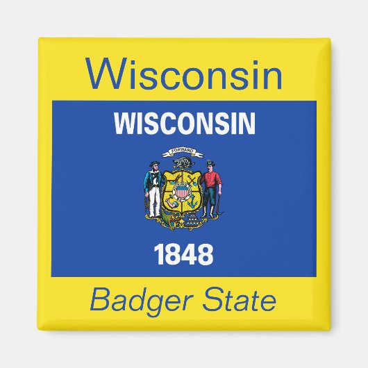 Wisconsin Flag Magnet (Vorne)