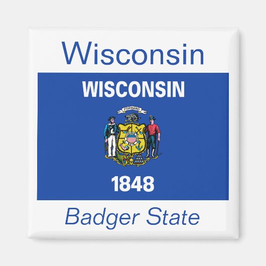 Wisconsin Flag Magnet (Vorne)