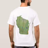 Wisconsin Flag + Map T - Shirts (Rückseite)