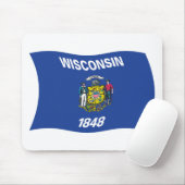 Wisconsin Flag Mousepad (Mit Mouse)