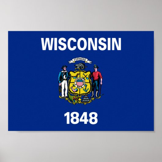 Wisconsin-Flag Poster (Vorne)