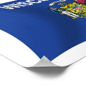 Wisconsin Flag Poster Print (Ecke)