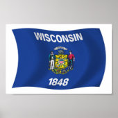 Wisconsin Flag Poster Print (Vorne)