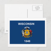 Wisconsin Flag Postkarte (Vorne/Hinten)