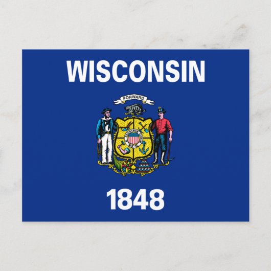 Wisconsin-Flag Postkarte (Vorderseite)