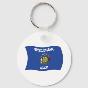 Wisconsin Flag Schlüsselanhänger