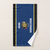 Wisconsin-Flagge Badhandtuch Set (Handtuch)