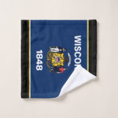 Wisconsin-Flagge Badhandtuch Set (Waschlappen)