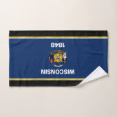Wisconsin-Flagge Badhandtuch Set (Handtuch)