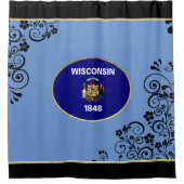 Wisconsin-Flagge Duschvorhang (Vorderseite)