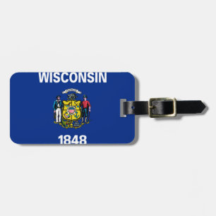 Wisconsin-Flagge Gepäckanhänger