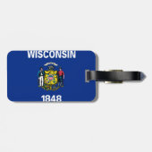 Wisconsin-Flagge Gepäckanhänger (Rückseite horizontal)