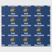 Wisconsin-Flagge Geschenkpapier (Flach)