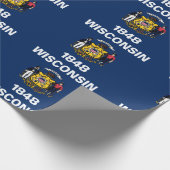 Wisconsin-Flagge Geschenkpapier (Ecke)