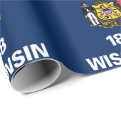 Wisconsin-Flagge Geschenkpapier (Rolleneckpunkt)