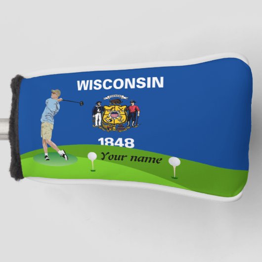 Wisconsin-Flagge Golf Headcover (Vorderseite)