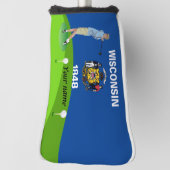 Wisconsin-Flagge Golf Headcover (Rotieren 90)