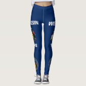 Wisconsin-Flagge Leggings (Vorderseite)