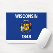 Wisconsin-Flagge Mousepad (Mit Mouse)