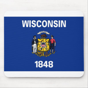Wisconsin-Flagge Mousepad