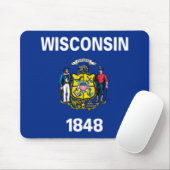 Wisconsin-Flagge Mousepad (Mit Mouse)