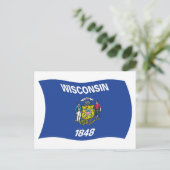 Wisconsin-Flagge Postkarte (Stehend Vorderseite)