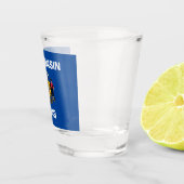 Wisconsin-Flagge Schnapsglas (Rechts)