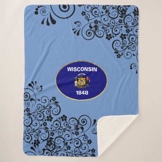 Wisconsin-Flagge Sherpadecke (Vorderseite)