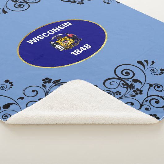 Wisconsin-Flagge Sherpadecke (3/4)