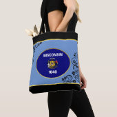 Wisconsin-Flagge Tasche (Von Nahem)