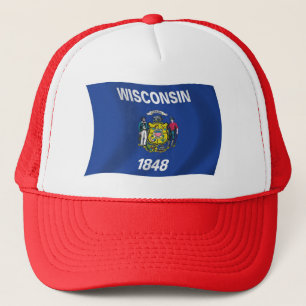 Wisconsin-Flaggenhut Truckerkappe