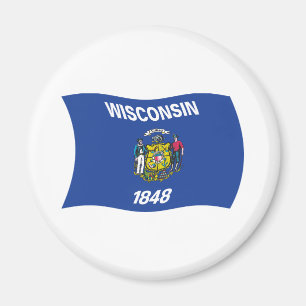 Wisconsin-Flaggenmagnet Magnet