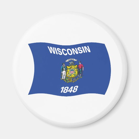 Wisconsin-Flaggenmagnet Magnet (Vorne)