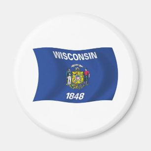 Wisconsin-Flaggenmagnet Magnet