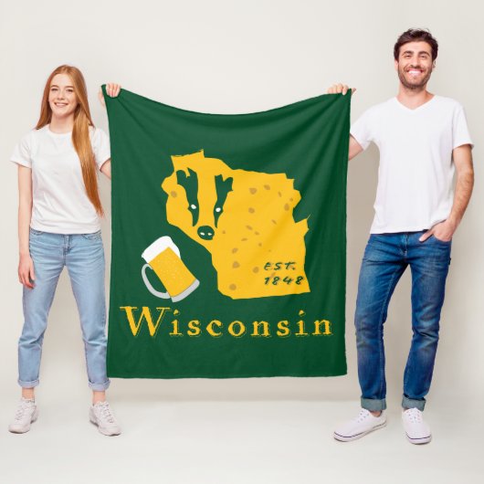 Wisconsin-Fleece-Decke Fleecedecke (Beispiel)