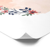 Wisconsin Floral Watercolor Staat Poster (Ecke)