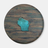 Wisconsin Form Aquamarin Magnet (Vorne)